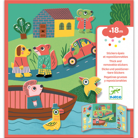 Creative - Planse cu abtibilduri repozitionabile Invatam ce facem in natura, Djeco