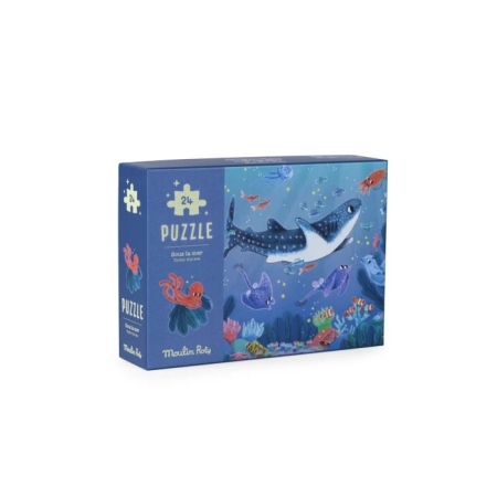 Puzzle - Puzzle fosforescent Sub apa -Aventurile lui Paulie, Moulin Roty