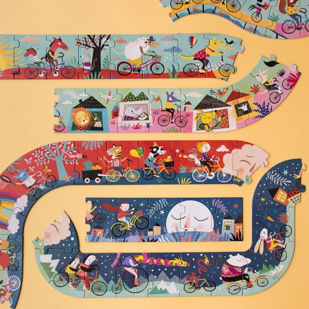 Puzzle gigant Drumul lung cu bicicleta, Londji [2]