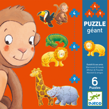 Puzzle progresiv Animale salbatice, Djeco [1]