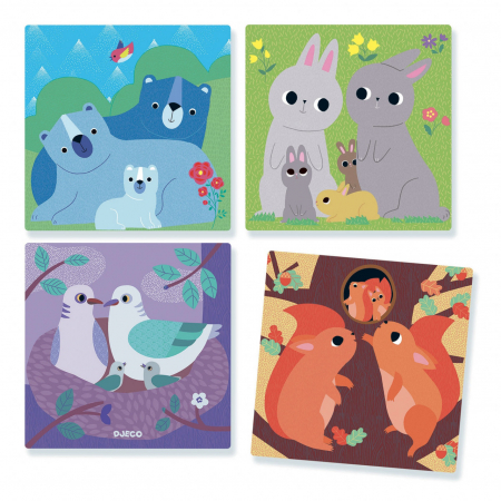 Puzzle vertical cu cuburi Puzz-Up Forest, Djeco [2]