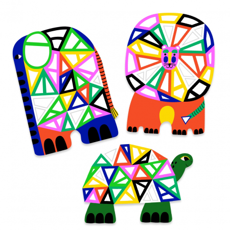 Set creativ mozaic Animale, Djeco [4]