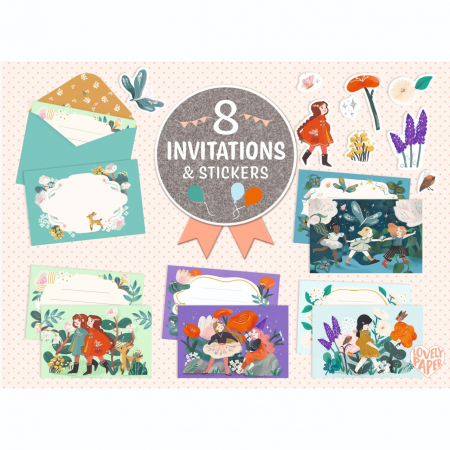 Set de invitatii Prietenii din gradina, Djeco [1]