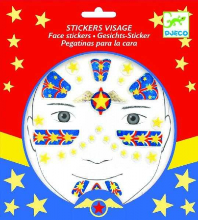 Jocuri - Stickere pentru fata Super erou, Djeco