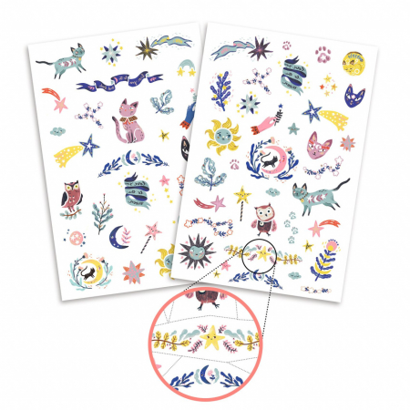 Tatuaje fluorescente Vise frumoase, Djeco [2]