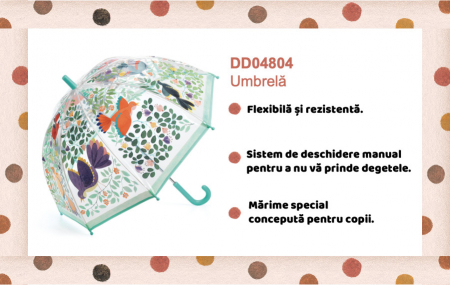 Umbrela pentru copii Flori si pasari, Djeco [2]