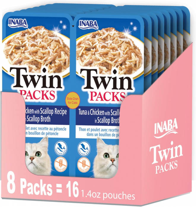 Inaba Churu Twin Packs Tuna & Chicken Recipe in Scallop Broth [6]