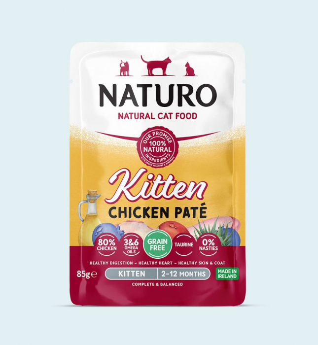 Naturo Cat Grain Free Kitten Chicken Pate Pouch [1]
