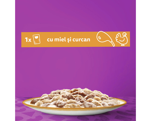 Whiskas Adult Tasty Mix cu miel și curcan în sos [4]