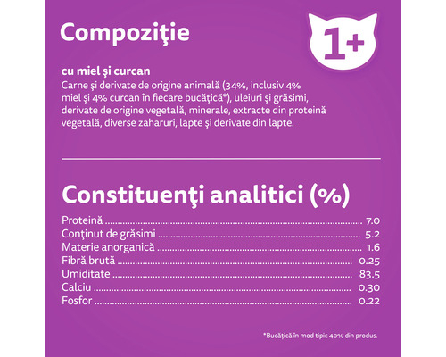 Whiskas Adult Tasty Mix cu miel și curcan în sos [2]