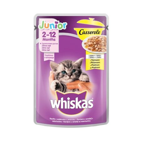 Hrana umeda pentru pisici, Whiskas Casserole Junior Pui in Aspic [1]