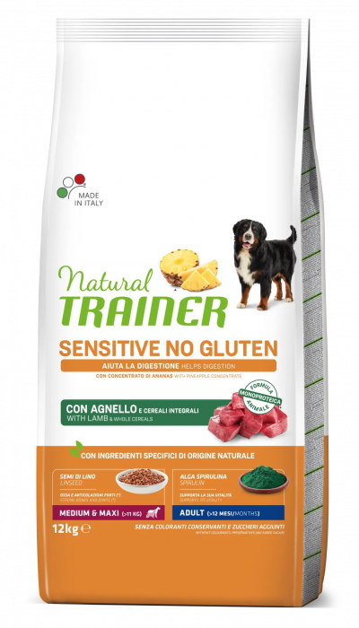 Natural Trainer Sensitive No Gluten Med Maxi Adult cu Miel [1]