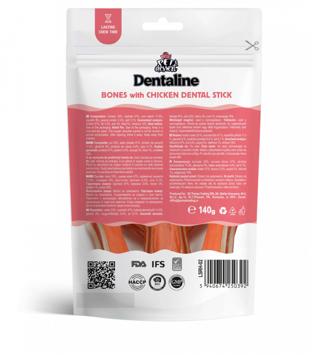 Pet's Desert Dog Dentaline Oase cu Pui, 140 g [2]