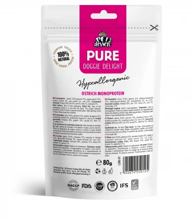 Pet's Desert Dog Ostrich Monoprotein Hypoallergenic, 80 G [2]