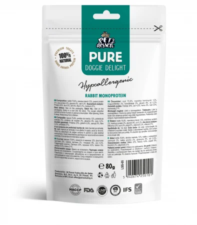 Pet's Desert Dog Rabbit Monoprotein Hypoallergenic, 80G [2]