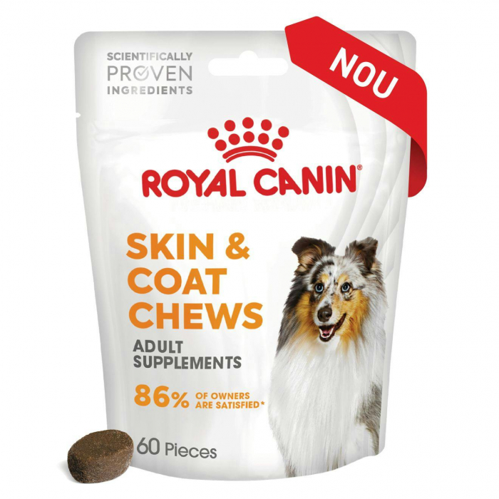 Recompense pentru caini, Royal Canin Skin & Coat Chews, 240g [1]