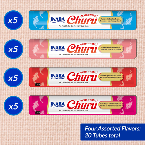 Recompense pentru pisici, Inaba Churu Cat Tuna & Seafood Variety Box, 20PCS [3]