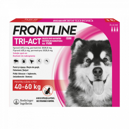 Antiparazitare caini - Frontline TRI-ACT XL 40-60kg 3pip