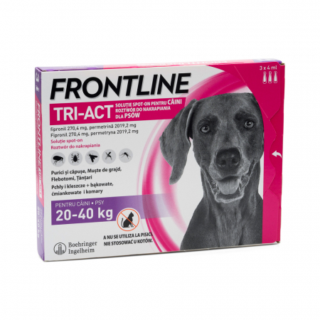 Antiparazitare caini - Frontline TRI-ACT L 20-40kg 3pip