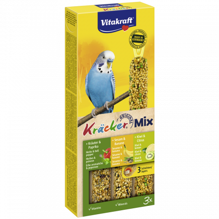 Pasari - Baton pasari Vitakraft Perus Trio Mix Kiwi Ardei Banane