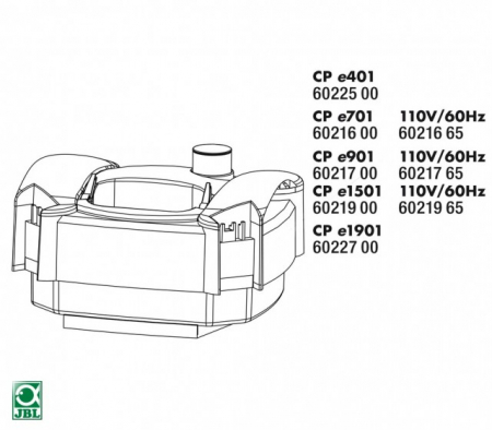 Capac filtru JBL CP e701 greenline Pump head [2]