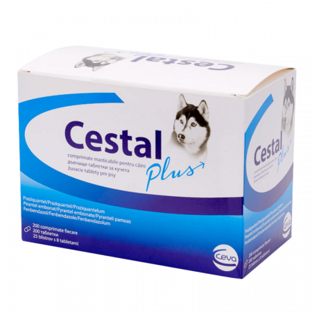 Antiparazitare caini - Cestal Plus, comprimate masticabile pentru caini