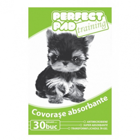 Igiena caini - Covorase absorbante educationale pentru caini, Perfect Training Pad, 60 x 60 CM, 30 Buc