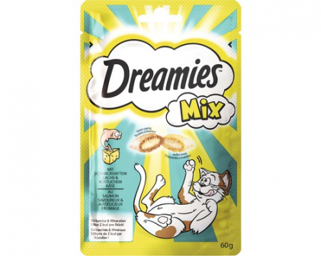 Recompense pisici - Dreamies Mix Somon si Branza