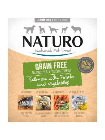 Caini - Naturo Adult Dog Grain Free Salmon & Potato with Vegetables