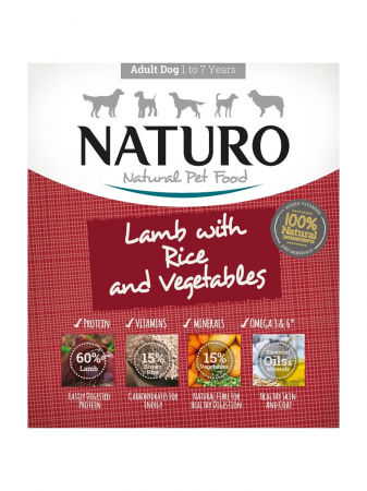Caini - Naturo Adult Dog Lamb with Rice and Vegetables