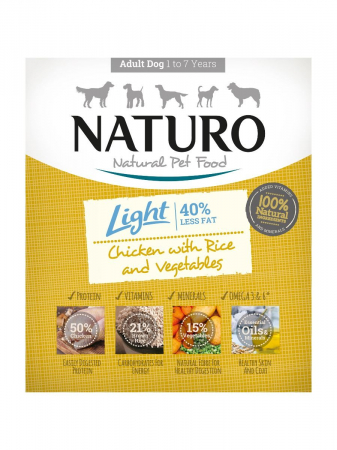 Hrana umeda caini - Naturo Adult Dog Light Pui cu orez si vegetale