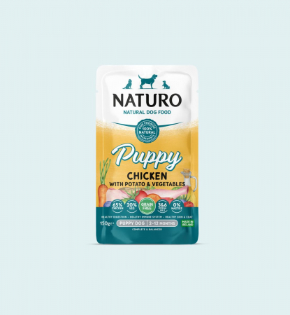 Hrana umeda caini - Naturo Puppy Grain Free Pui si Cartofi cu Vegetale
