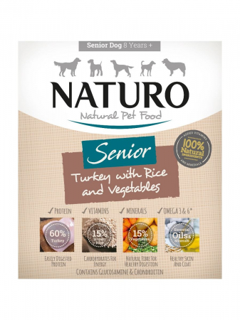 Caini - Naturo Senior Dog curcan cu orez si vegetale