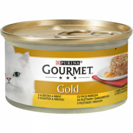 Hrana umeda pentru pisici - Gourmet Gold Pui şi Morcovi