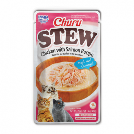Hrana umeda pentru pisici - Inaba Churu Stew Chicken with Salmon Recipe