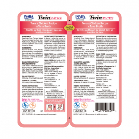 Inaba Churu Twin Packs Tuna & Chicken Recipe in Tuna Broth [1]