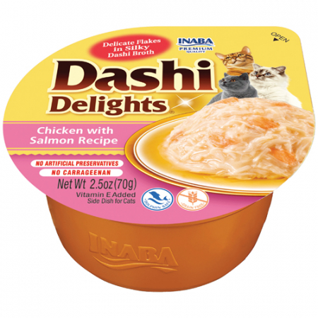 Hrana umeda pentru pisici - Inaba Dashi Delights Chicken with Salmon Recipe