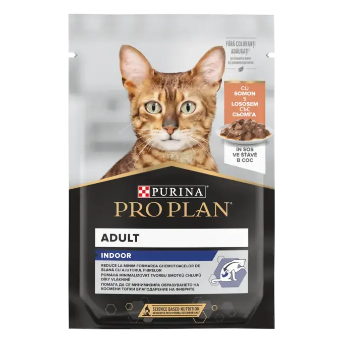 Pisici - Pro Plan Housecat Nutrisavour Somon in Sos