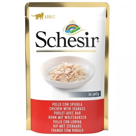 Hrana umeda pentru pisici - Schesir Pui si Biban
