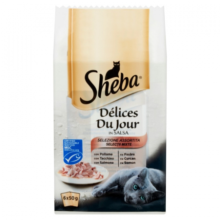 Hrana umeda pentru pisici - Sheba Delices Du Jour, Selectii de Pasare Peste