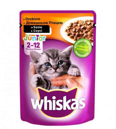 Pisici - Whiskas Junior Pasare in Sos