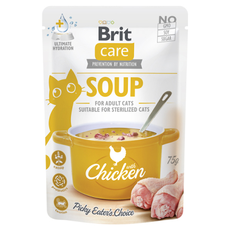 Hrana umeda pentru pisici - Hrana umeda pisici, Brit Care Cat Soup with Chicken