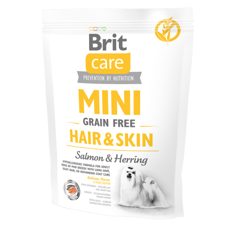 Caini - Hrana uscata caini, Brit Care Mini Grain Free Hair & Skin