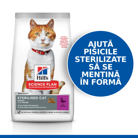 Hrana uscata caini, Hill'S SP Feline Sterilised Rata [2]