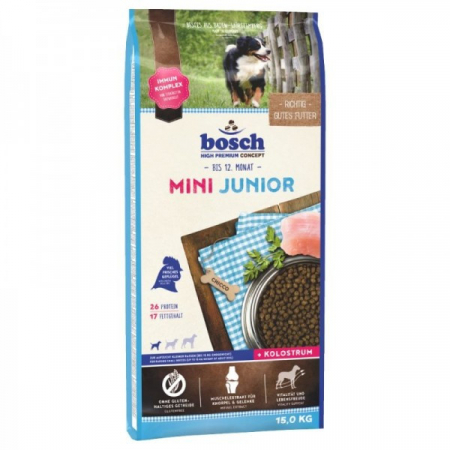 Hrana uscata caini - Hrana uscata pentru caini, Bosch Mini Junior, 15 Kg