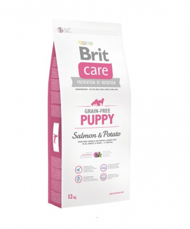 Hrana uscata caini - Hrana uscata pentru caini, Brit Care, Grain-free Puppy Somon si Cartofi, 12kg