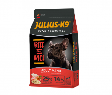 Caini - JULIUS K-9 HighPremium Adult Vital Essentials vita si orez, 12kg