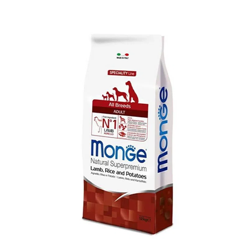 Caini - Monge Natural Adult Miel, Orez & Cartofi, 12 kg