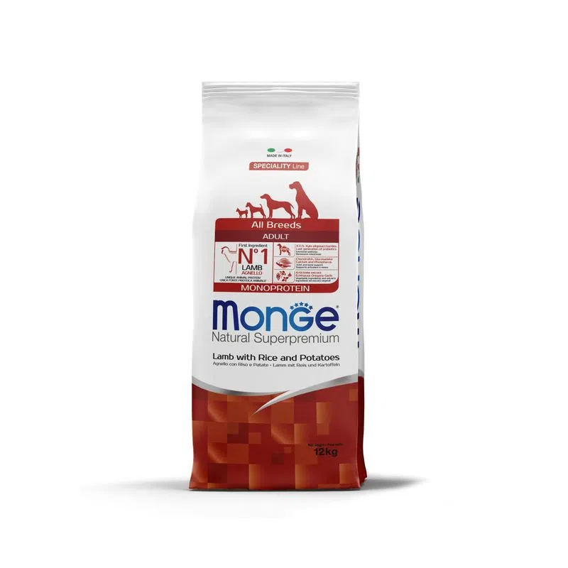 Monge Natural Adult Miel, Orez & Cartofi, 12 kg [1]