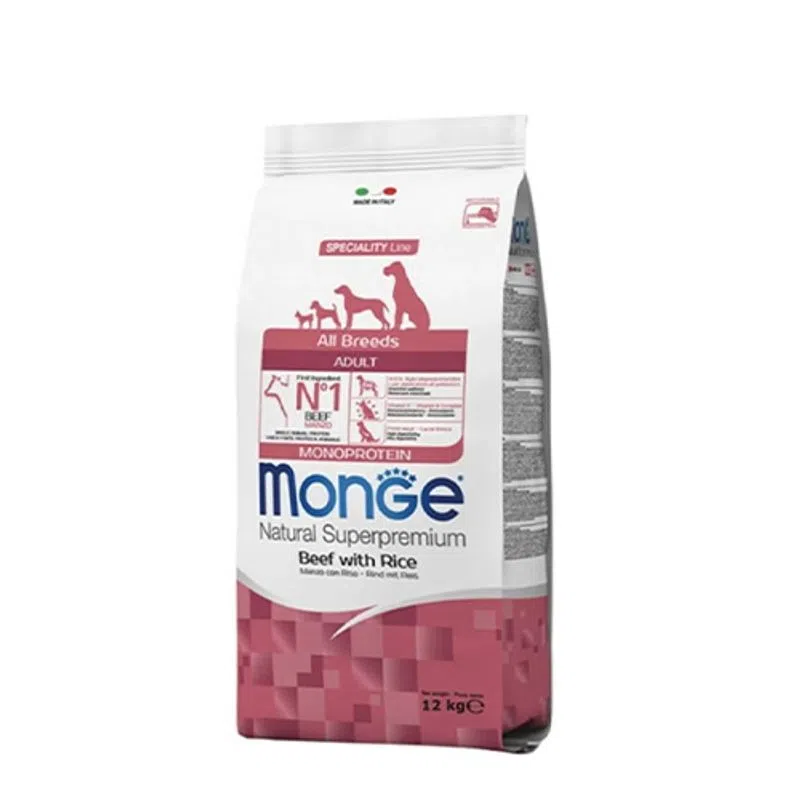 Caini - Monge Natural Adult Vita & Orez, 12 kg